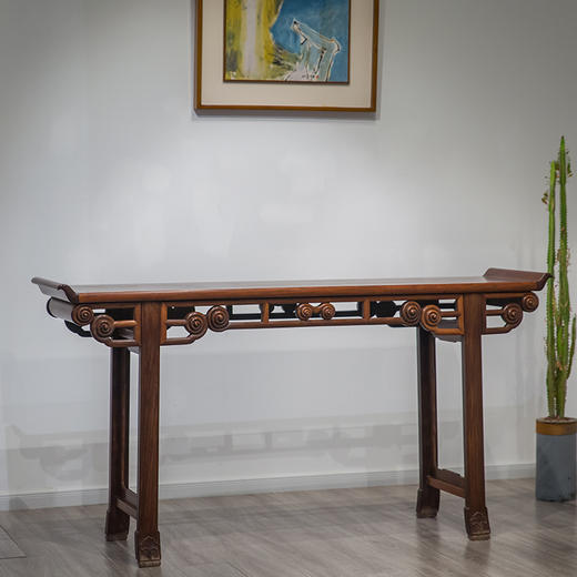 清 红木弦纹翘头案 商品图1