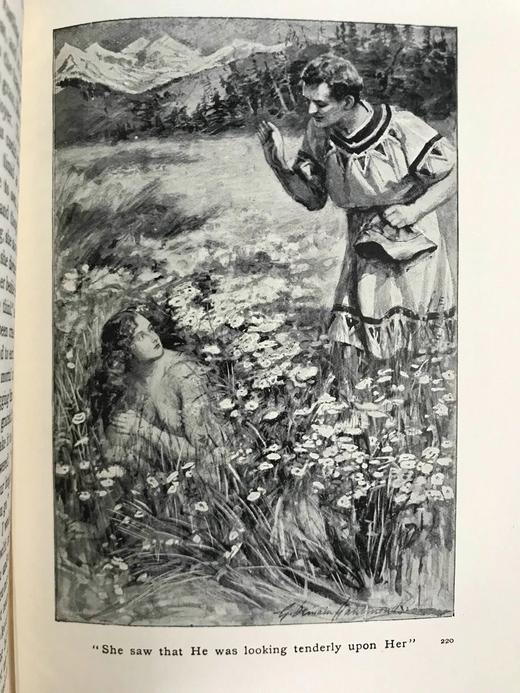 1912年 人间天堂故事集 16幅插图 漆布精装32开 商品图9