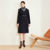 ND93Q斯尔丽瑟俪[专柜同款]2021冬新款连帽双排扣四合扣减领细腰带大衣 商品缩略图2