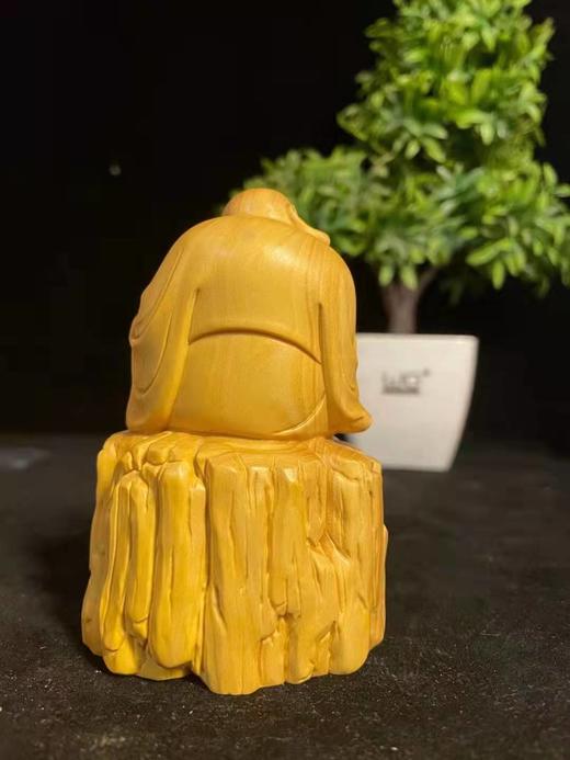坐岩弥勒°黄杨木6*5*10cm 商品图3