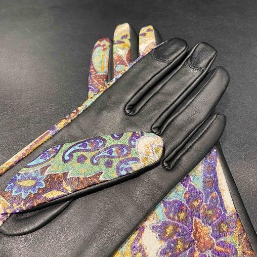 LFGJ   U102  皮手套女秋冬薄款羊皮手套特色进口腰果花真皮女士开车手套 商品图6