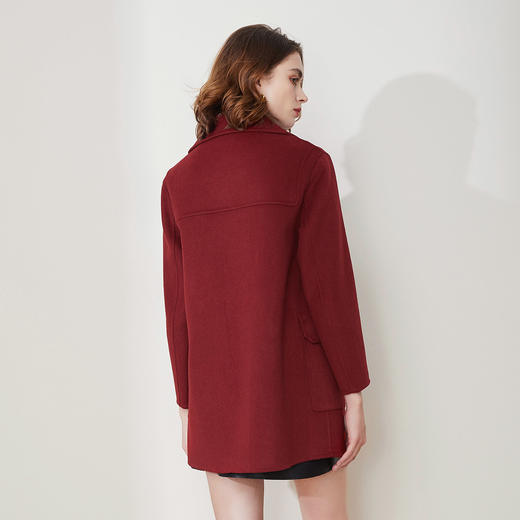 LH9A6斯尔丽瑟俪2021新款通勤外套经典双排扣休闲简约气质大衣女双面呢 商品图1