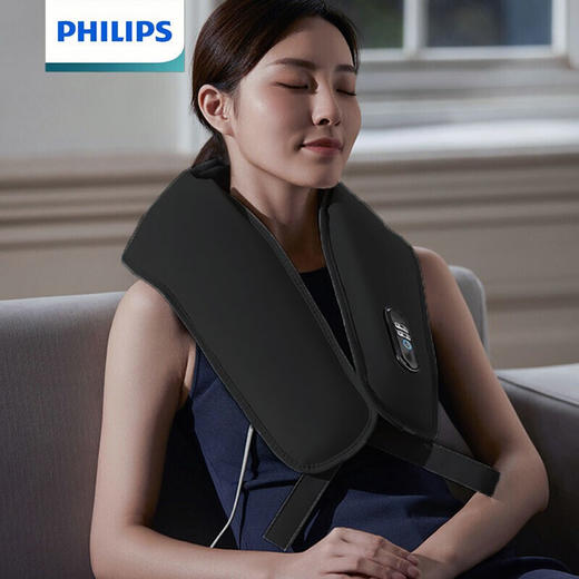 飞利浦按摩披肩部颈部背部颈椎热敷按摩器老人敲捶打肩颈仪捶背器-PPM3201N 商品图1