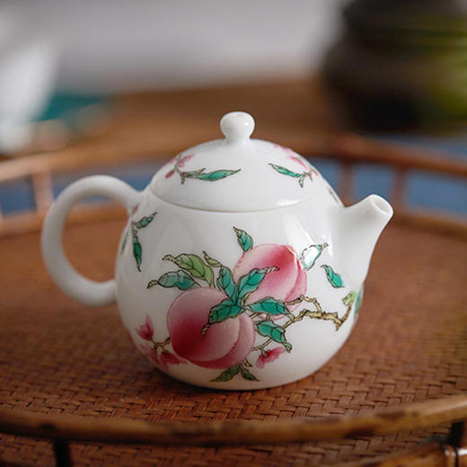 徐窑·粉彩桃系列 | 传自400年徐家窑，采珍贵原矿料手绘而成，寓福寿绵绵 商品图7