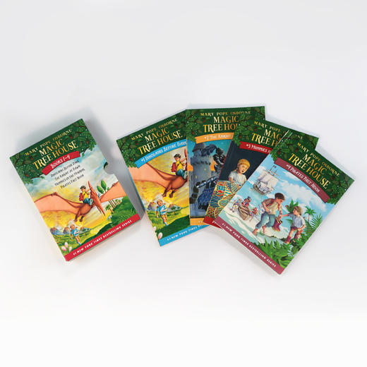 神奇树屋英文原版绘本Magic Tree House 1-4册全套 +棚车少年1-4册全套 美国中小学课外阅读故事章节桥梁英语小说书籍 商品图1