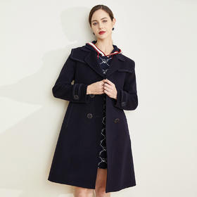 ND93S斯尔丽瑟俪[专柜同款]2021冬新款优雅时尚军旅风气质减龄舒适大衣