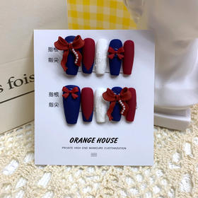 【手工定制美甲】手工美甲奢华假指甲学生气质成品穿戴甲反复使用