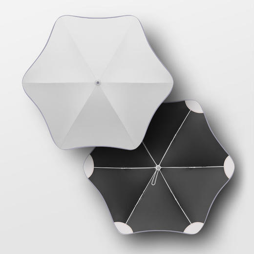 安全角雨伞梅花角直杆防晒遮阳太阳伞防紫外线晴雨两用伞带反光条 商品图2