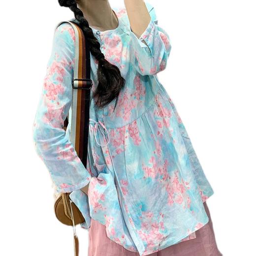 裁缝学苑AG231 斜襟亚棉麻衬衫纸样女装上衣复古中式衬衣服装图纸 商品图4
