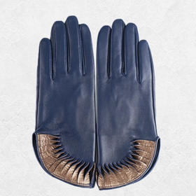 LFGJ   U105  秋冬真皮手套女薄款开车手套进口特色珠光皮修手羊皮手套