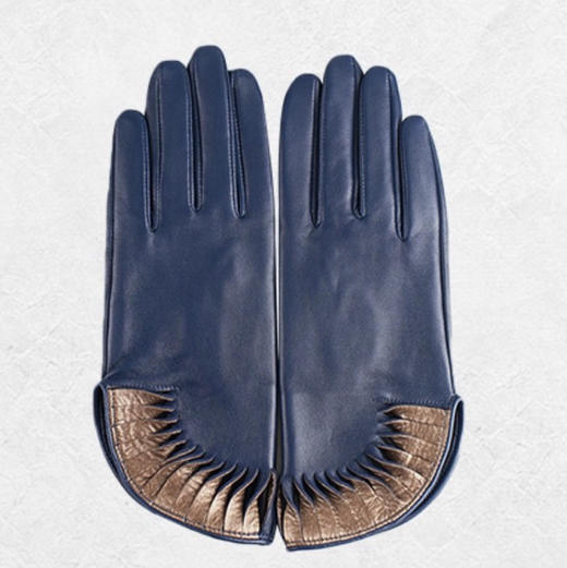LFGJ   U105  秋冬真皮手套女薄款开车手套进口特色珠光皮修手羊皮手套 商品图0
