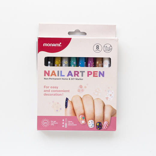 韩国慕那美（monami）美甲笔装饰彩绘笔指甲画记号笔慕娜美NAIL ART PEN艺术笔亮油笔拉线笔笔刷美妆工具 商品图1