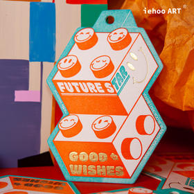 野鹤iehooART「童颜无忌手工凸版香片」