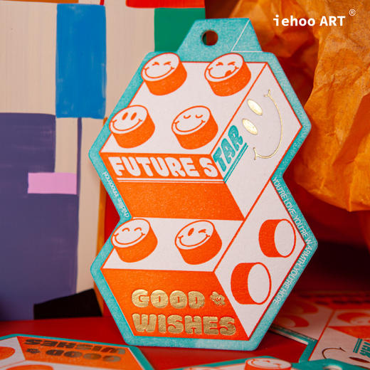 野鹤iehooART「童颜无忌手工凸版香片」 商品图0