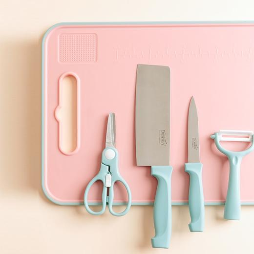 Didinika 砧板五件套菜板刀具套装 辅食菜板婴儿菜刀砧板套装家用多功能切菜 商品图3