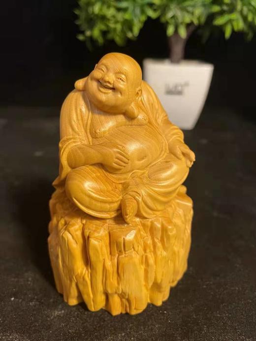 坐岩弥勒°黄杨木6*5*10cm 商品图0