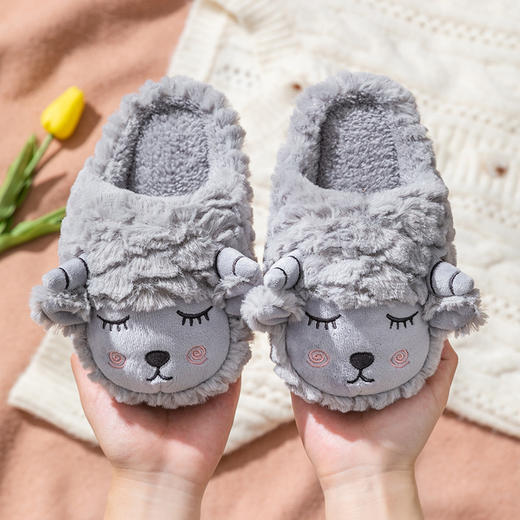 【亲肤软绒 温暖舒适】儿童拖鞋秋冬季室内防滑软底棉鞋男童女童毛绒棉拖鞋 商品图10