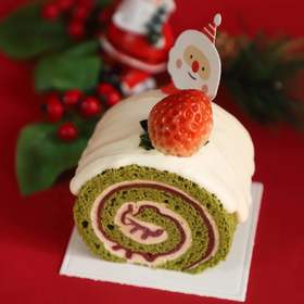圣诞草莓卷
