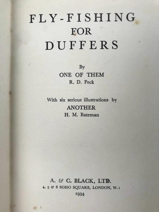 1934年 飞钓初学者入门 6幅趣味插图 布面精装32开 商品图3