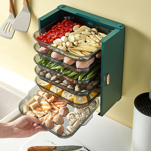 多功能配菜盘厨房家用多层可折叠壁挂备菜神器分层盘食品级备菜架 商品图7
