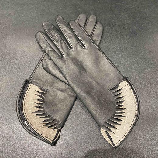 LFGJ   U105  秋冬真皮手套女薄款开车手套进口特色珠光皮修手羊皮手套 商品图8