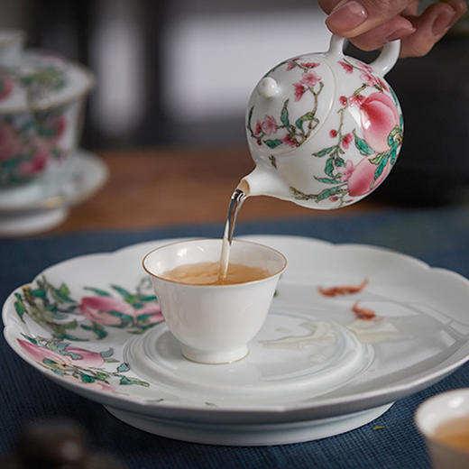 徐窑·粉彩桃系列 | 传自400年徐家窑，采珍贵原矿料手绘而成，寓福寿绵绵 商品图8