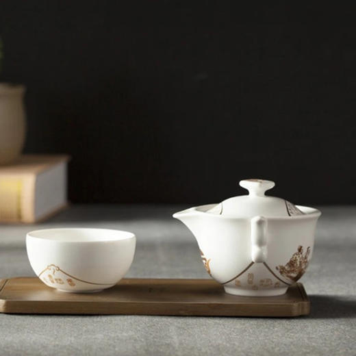 分2个包裹发货 万春和茶艺人生布艺装（套）200ml+吴裕泰 福礼茉莉花茶礼盒300g/盒【鲜享3.0】 商品图2