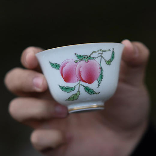 徐窑·粉彩桃系列 | 传自400年徐家窑，采珍贵原矿料手绘而成，寓福寿绵绵 商品图6