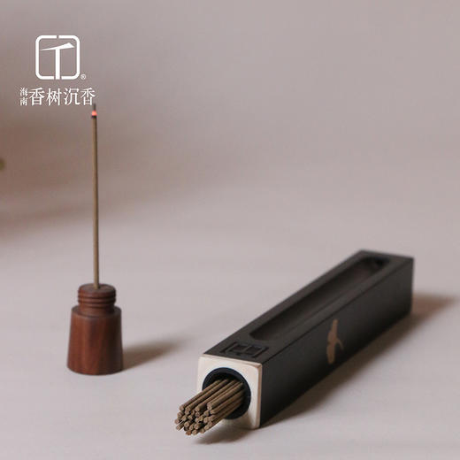 【海岛香树】线香单品（经典款）两用型黑檀香筒10.5cm*1.5mm*30支 商品图1