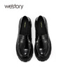 westory纯色质感乐福鞋一脚蹬英伦风单鞋真皮厚底新款经典小皮鞋S22AM54371 商品缩略图2