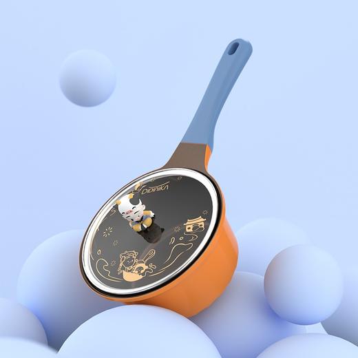 Didinika一禅小和尚联名宝宝辅食锅婴儿奶锅17cm小锅平底汤锅麦饭石不粘锅煮泡面热牛奶锅（奶锅+煎锅+勺子） 商品图8