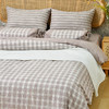 莫兰迪小格子磨毛四件套纯棉秋冬加厚四件套 商品缩略图0