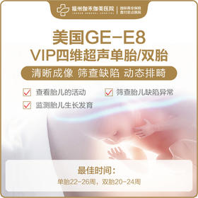 美国GE-E8四维彩超VIP版 | 单胎 | 双胎