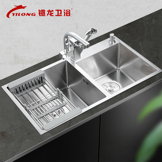 镱龙 拉丝 2.0 双手工盆（水槽） 7541 商品图0
