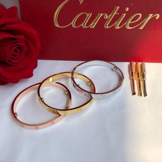 卡地亚 Cartier  经典无钻love手镯 多年口碑款 采用亚金材质 电镀18K金 商品图2