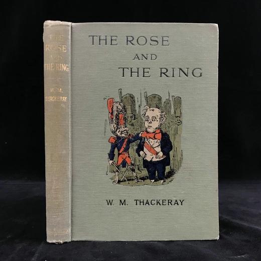 1923年 萨克雷《玫瑰与指环》 数十幅版画插图 布面精装32开 商品图0