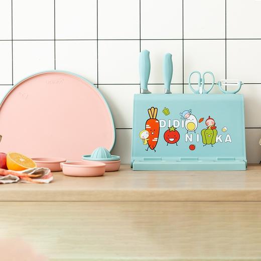 Didinika 迪迪尼卡砧板双面多功能案板宝宝辅食配用厨房用具 菜板菜刀组合菜板刀具套装 商品图2