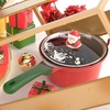 Didinika 2020圣诞限量款宝宝辅食锅婴儿奶锅17cm小锅平底汤锅麦饭石不粘锅煮泡面热牛奶锅 3D圣诞老人款（奶锅+煎锅+硅胶勺） 商品缩略图6