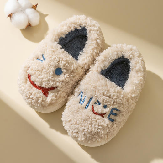 【蓬松柔软 温暖“小脚丫”】冬季儿童拖鞋男童室内家居鞋防滑女童毛绒鞋卡通宝宝包跟棉拖鞋 商品图12