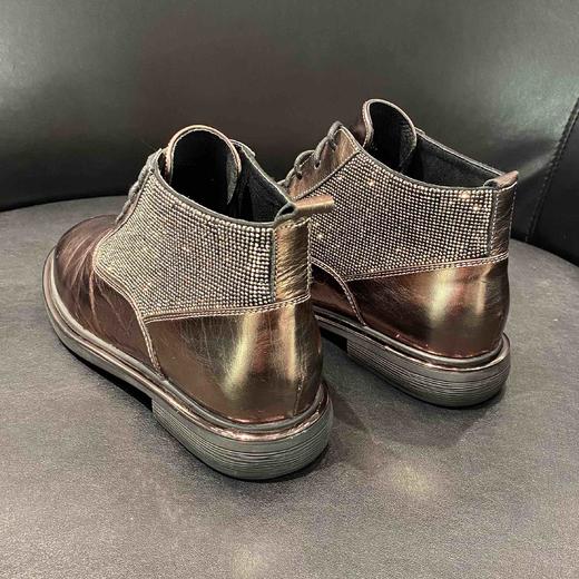 lfgj jeans   AC006  真皮马丁靴女百搭英伦风短靴低跟秋冬女靴子 商品图3