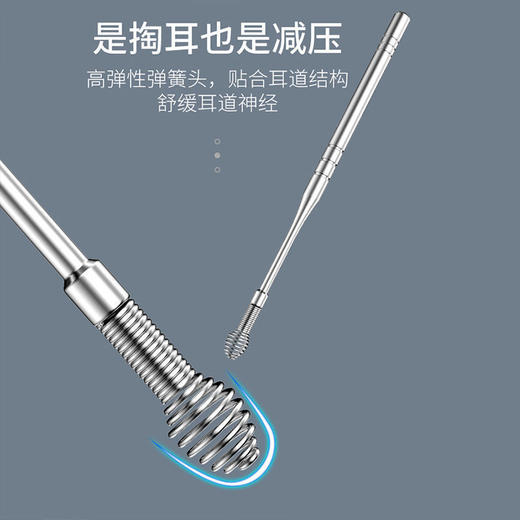 挖耳勺掏耳勺挖耳朵掏耳成人儿童用采耳工具套装不锈钢清洁器（gxfc42） 商品图1