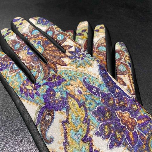 LFGJ   U102  皮手套女秋冬薄款羊皮手套特色进口腰果花真皮女士开车手套 商品图5