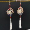 日韩新品 山海经神兽 九尾天狐 长款流苏耳环耳夹 商品缩略图3