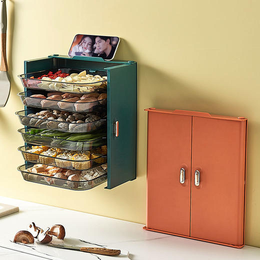 多功能配菜盘厨房家用多层可折叠壁挂备菜神器分层盘食品级备菜架 商品图3