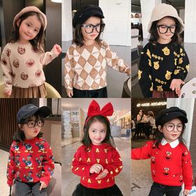 【69/2件！下单两件立减】12款秋冬加绒圆领毛衣！经典百搭手感软糯，！不同提花图案，新鲜不重样