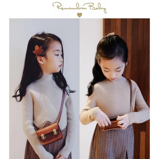 现货 / MAPLE LEAVES & TANGELO（儿童款） | 康赛妮100%羊绒无缝打底上衣 & 进口微绒格纹短裤 商品图0