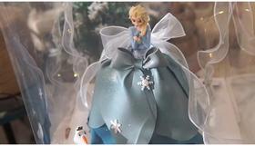 翻糖艾莎公主：（视频里是六寸的，太大都不精致了）