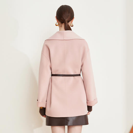 LH926斯尔丽瑟俪[专柜同款]2021冬新款淑女气质腰带通勤外套羊毛大衣 商品图1