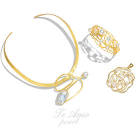 【Free Line】 珍珠项圈 /项链/手镯（ 多种款式 设计师系列）