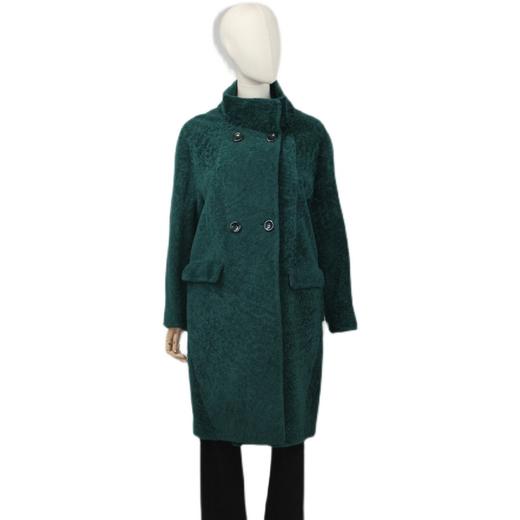 FOCALS福柯斯女装冬季双排扣长款皮毛一体皮草外套大衣FYLDK738G3 商品图4